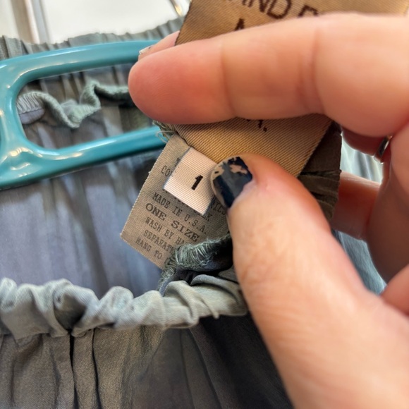 URU Kristine St Rrik Silk Green Blue Tie-Dye Pull On Pencil Pants Medium - Picture 8 of 9